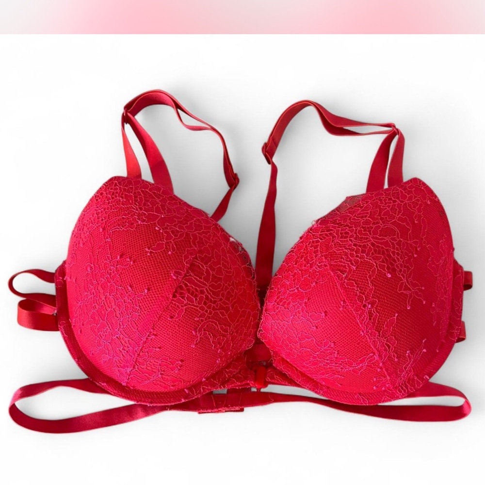 Victoria's Secret Red Lace Push-Up Bra